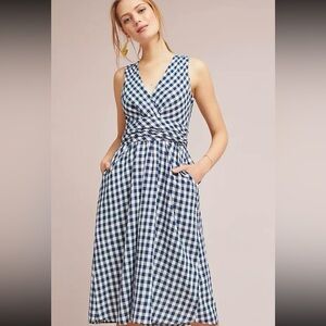 4OUR DREAMERS Anthropologie Gingham Wrap Dress